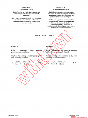 CISPR 16-1-4:2010/COR1:2010 PDF