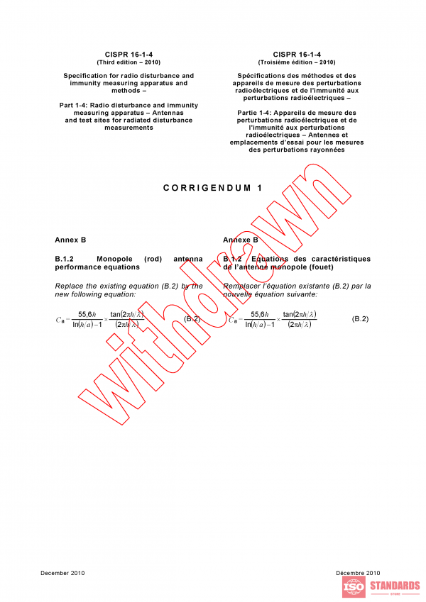 CISPR 16-1-4:2010/COR1:2010 PDF