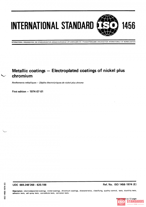 ISO 1456:1974 PDF