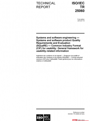 ISO/IEC TR 25060:2010 PDF