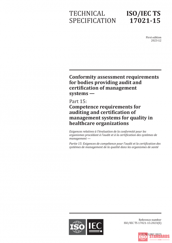ISO/IEC TS 17021-15:2023 PDF