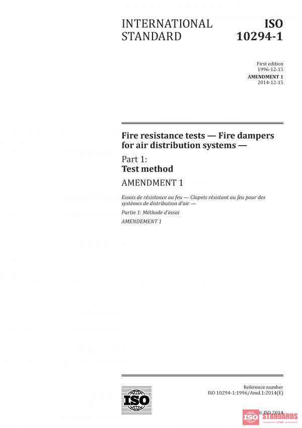 ISO 10294-1:1996/Amd 1:2014 PDF