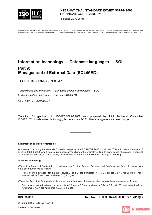 ISO/IEC 9075-9:2008/Cor 1:2010 PDF