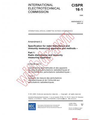 CISPR 16-1:1999/AMD2:2003 PDF
