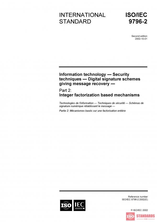 ISO/IEC 9796-2:2002 PDF