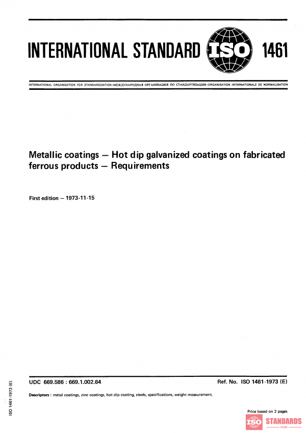 ISO 1461:1973 PDF