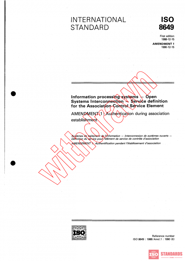ISO 8649:1988/AMD1:1990 PDF