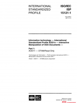 ISO/IEC ISP 15121-1:1997 PDF