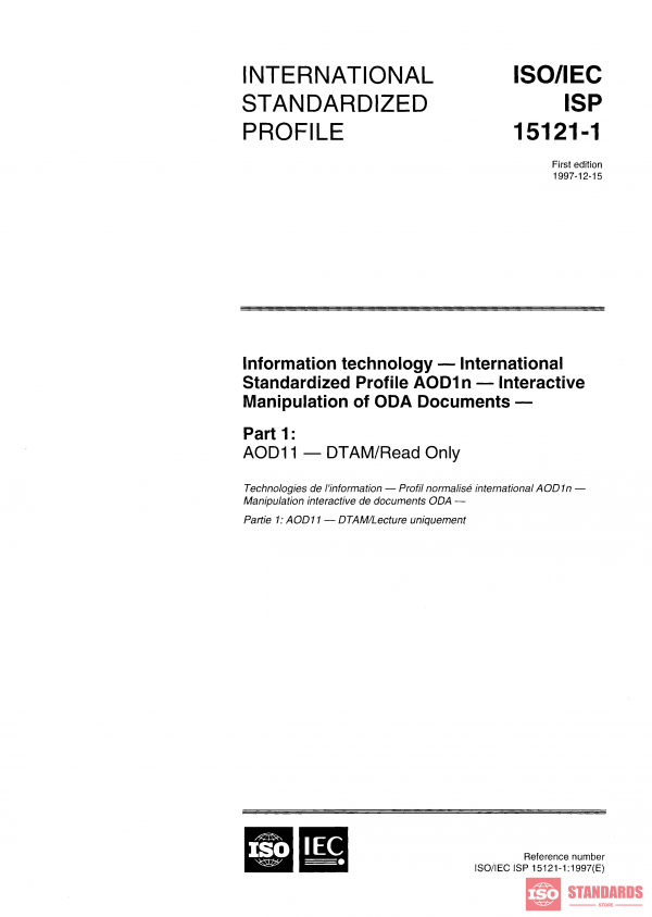 ISO/IEC ISP 15121-1:1997 PDF