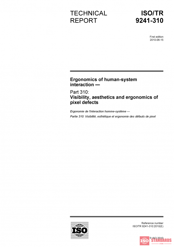 ISO/TR 9241-310:2010 PDF