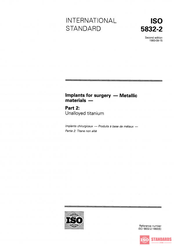 ISO 5832-2:1993 PDF