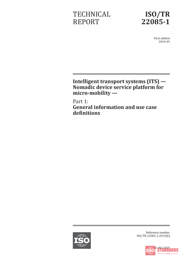 ISO/TR 22085-1:2019 PDF