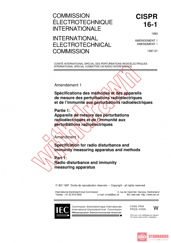 CISPR 16-1:1993/AMD1:1997 PDF