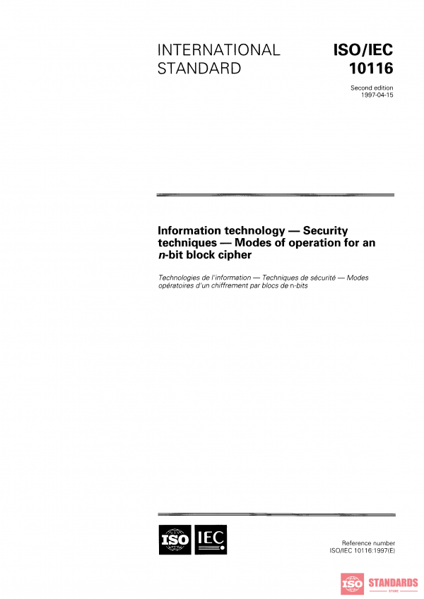 ISO/IEC 10116:1997 PDF