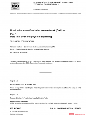 ISO 11898-1:2003/Cor 1:2006 PDF