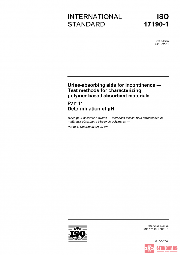 ISO 17190-1:2001 PDF