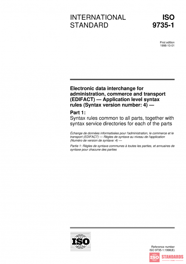 ISO 9735-1:1998 PDF