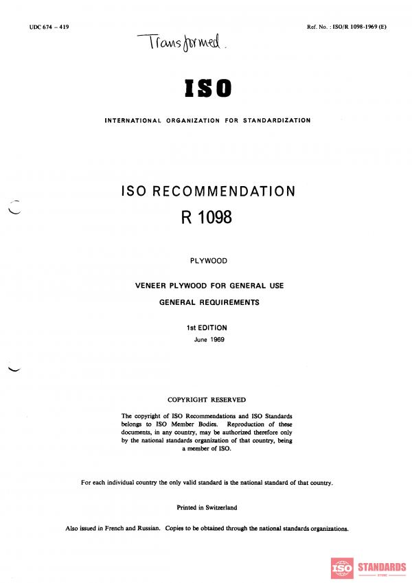 ISO/R 1098:1969 PDF