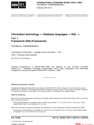 ISO/IEC 9075-1:2003/Cor 2:2007 PDF