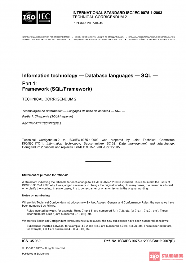 ISO/IEC 9075-1:2003/Cor 2:2007 PDF