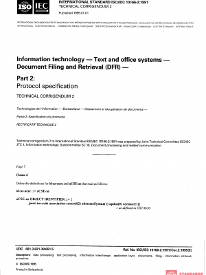 ISO/IEC 10166-2:1991/COR2:1995 PDF