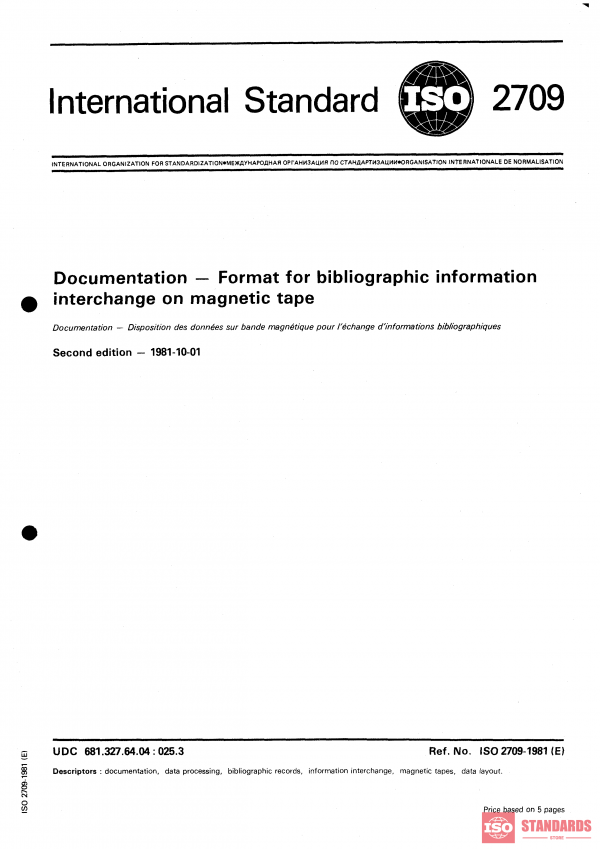 ISO 2709:1981 PDF