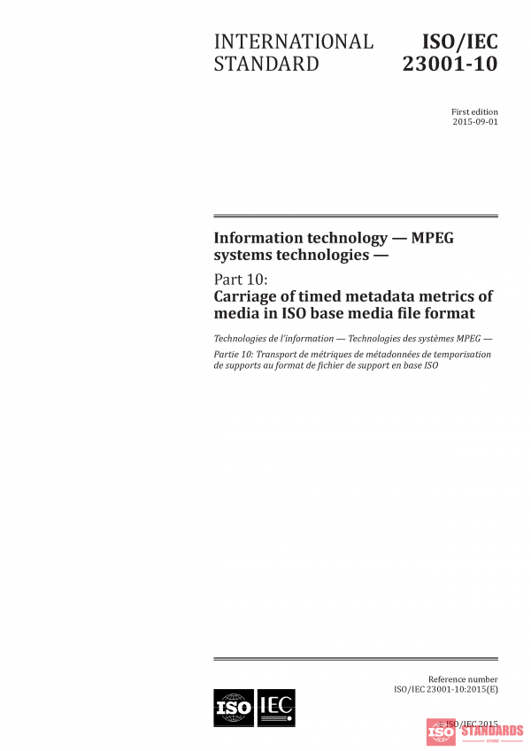 ISO/IEC 23001-10:2015 PDF