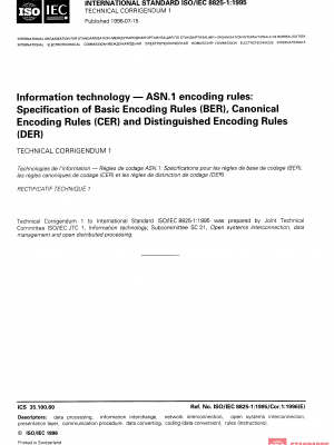 ISO/IEC 8825-1:1995/Cor 1:1996 PDF