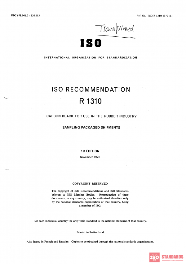 ISO/R 1310:1970 PDF
