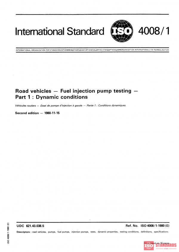 ISO 4008-1:1980 PDF