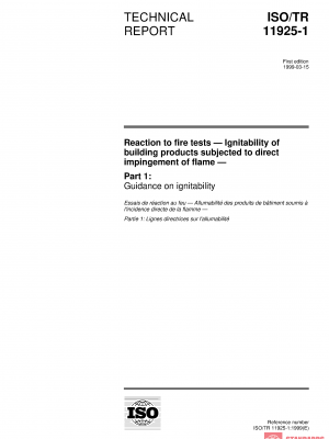 ISO/TR 11925-1:1999 PDF