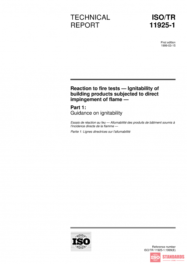 ISO/TR 11925-1:1999 PDF