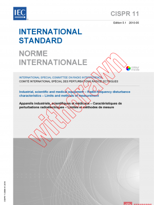 CISPR 11:2009+AMD1:2010 CSV PDF