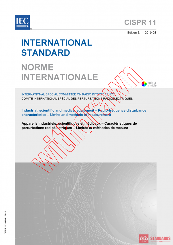 CISPR 11:2009+AMD1:2010 CSV PDF
