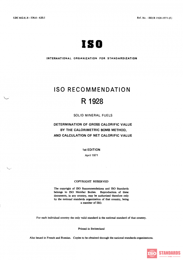 ISO/R 1928:1971 PDF