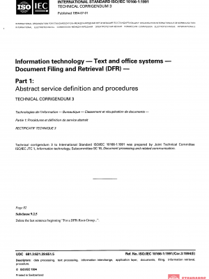 ISO/IEC 10166-1:1991/Cor 3:1994 PDF