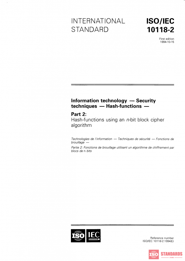ISO/IEC 10118-2:1994 PDF
