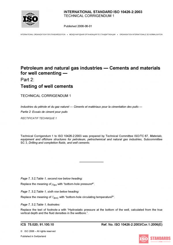 ISO 10426-2:2003/Cor 1:2006 PDF
