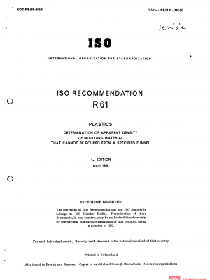 ISO/R 61:1958 PDF