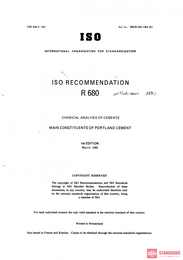 ISO/R 680:1968 PDF