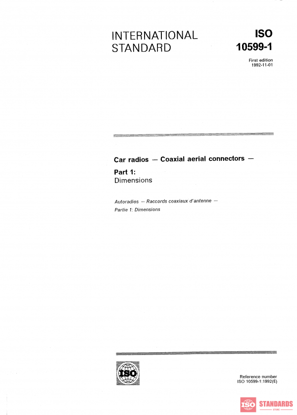 ISO 10599-1:1992 PDF