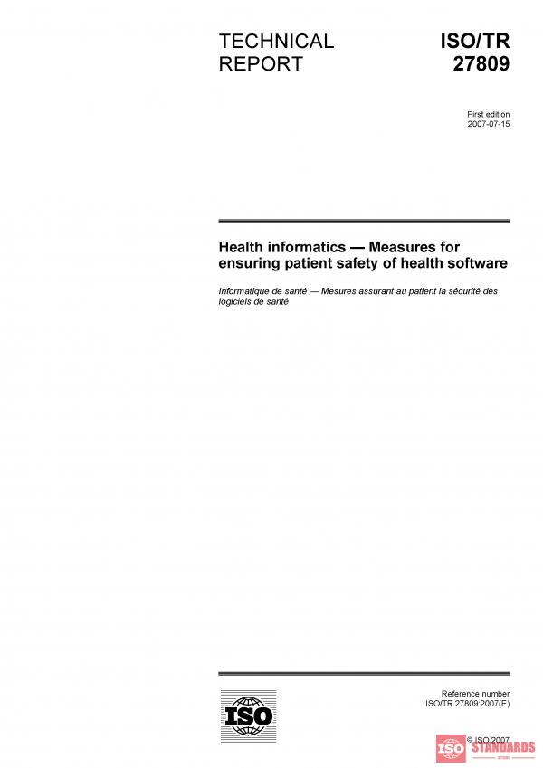 ISO/TR 27809:2007 PDF