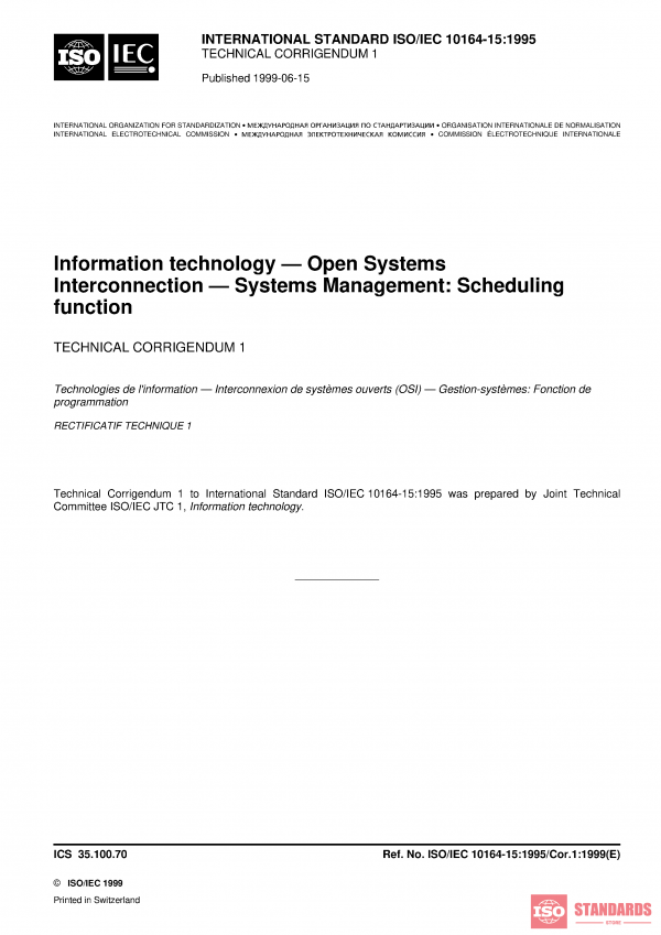 ISO/IEC 10164-15:1995/Cor 1:1999 PDF