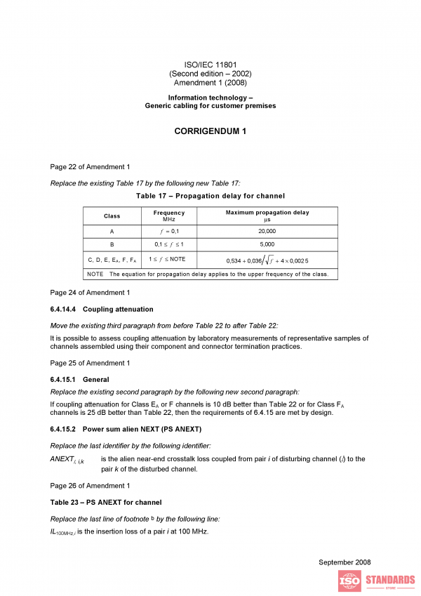 ISO/IEC 11801:2002/Amd 1:2008/Cor 1:2008 PDF