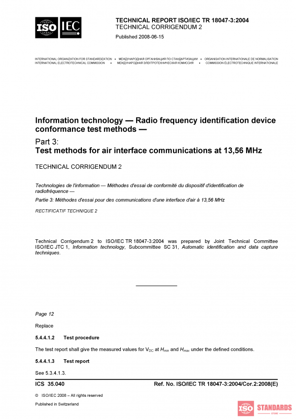 ISO/IEC TR 18047-3:2004/Cor 2:2008 PDF