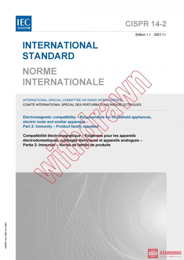 CISPR 14-2:1997+AMD1:2001 CSV PDF