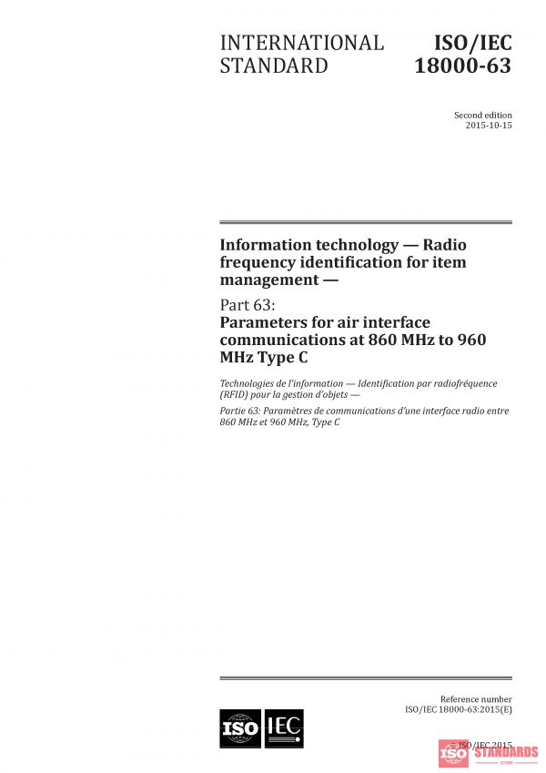 ISO/IEC 18000-63:2015 PDF