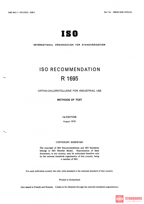 ISO/R 1695:1970 PDF