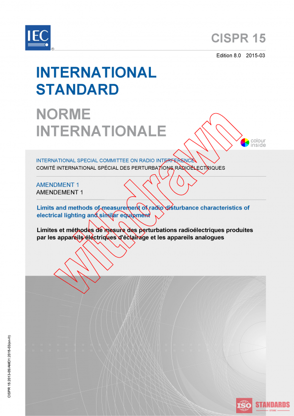 CISPR 15:2013/AMD1:2015 PDF