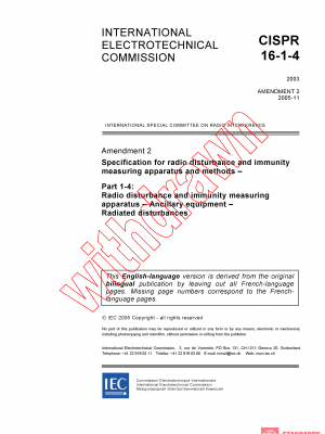 CISPR 16-1-4:2003/AMD2:2005 PDF